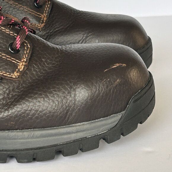 Wolverine Womens 8.5M Piper 6" Ankle Work Boots Safety Comp Toe Lace‎ Up Brown - Picture 6 of 14